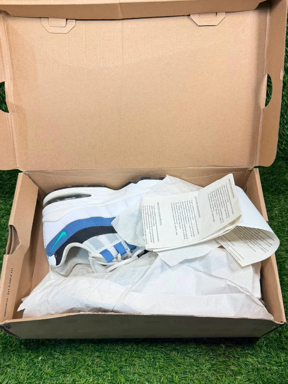 Nike Air Max 95 GS New Green Blue Slate 307565-105 Size 5Y Vintage 2009 OG Box